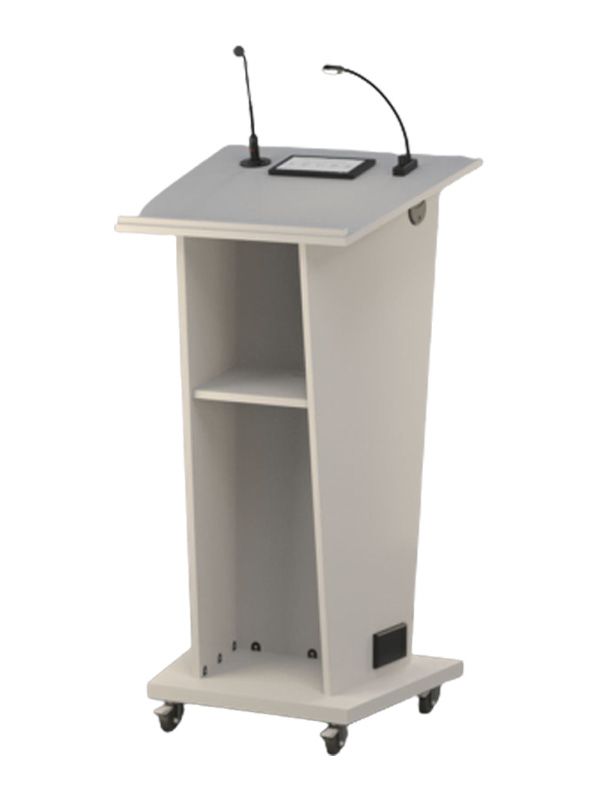 Standard Black Melamine Lectern With Angled Ends - Audio Visual Sales